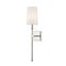 Z-Lite Camila 1 Light Wall Sconce, Polished Nickel & White 811-1S-PN - alternate 4